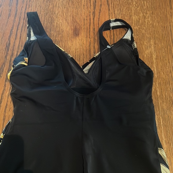 Silhouette Solution Floral Tankini One Piece Swim Suit Size 14 - Picture 5 of 12